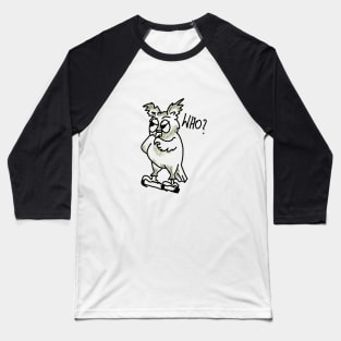 Cute thinking owl Baseball T-Shirt